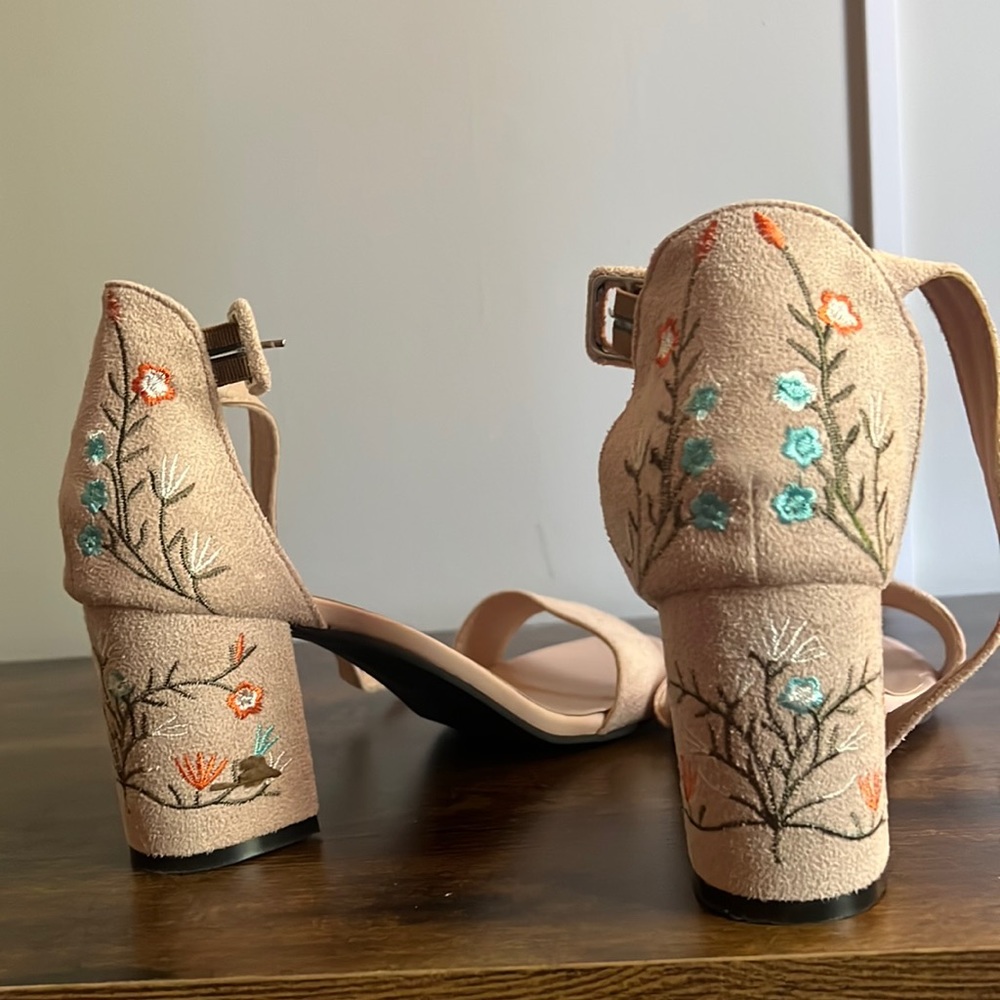 Floral Spring heels